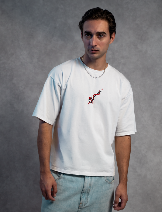 Camiseta Blanca Oversized - Real Rockstar