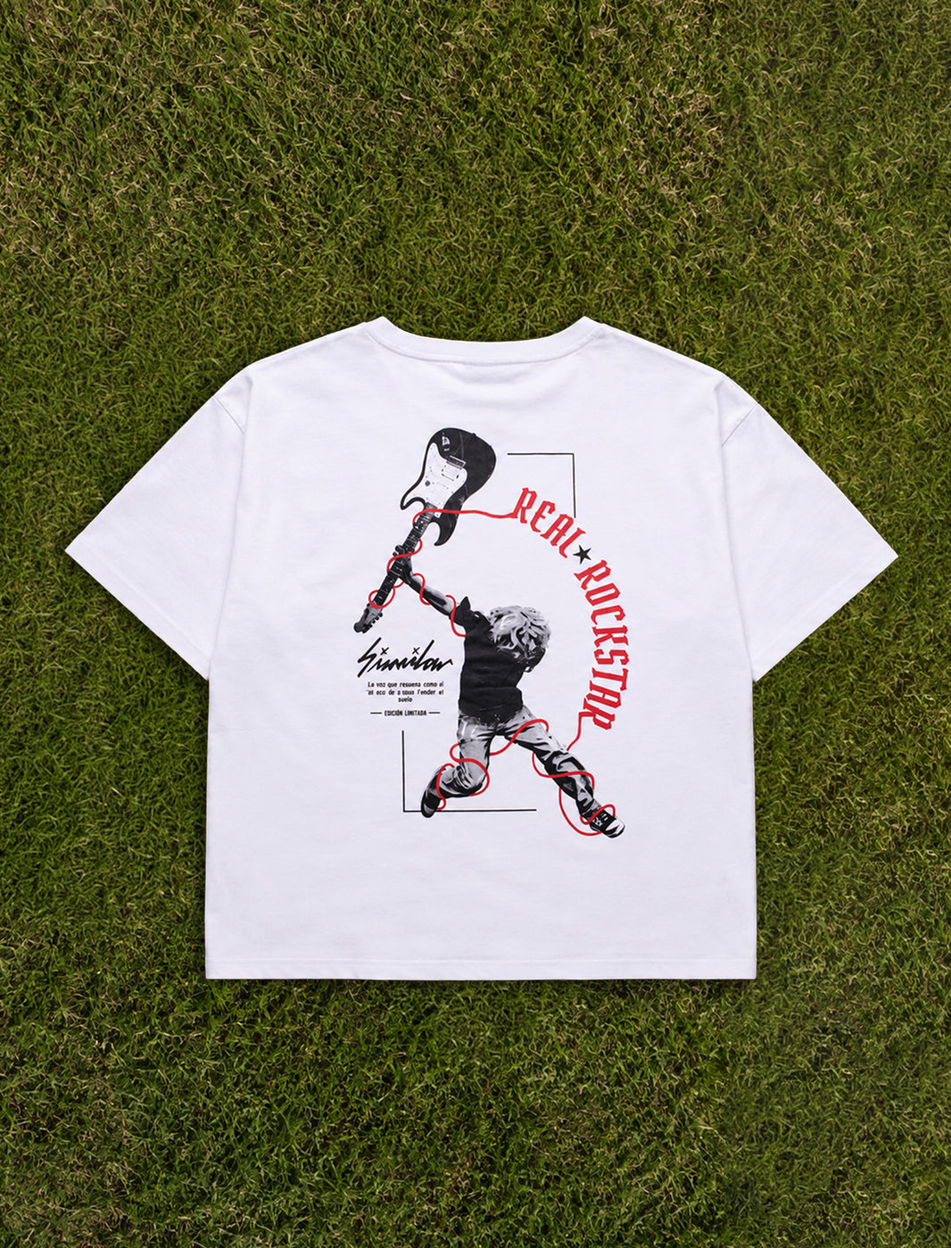 Camiseta Blanca Oversized - Real Rockstar