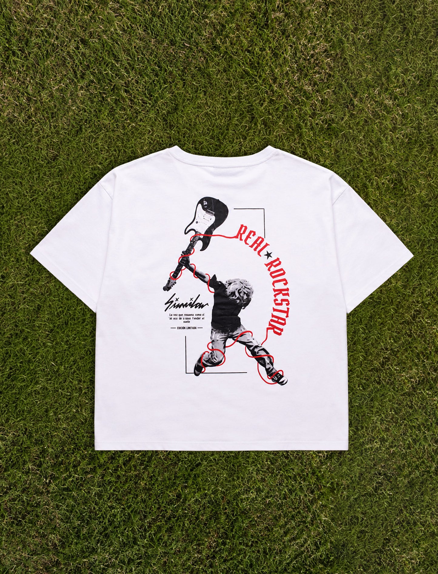 Camiseta Blanca Oversized - Real Rockstar